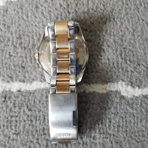 Ladies Fossil Riley Two Tone Crystal Accented Multi-function Watch - Picture 10 of 11